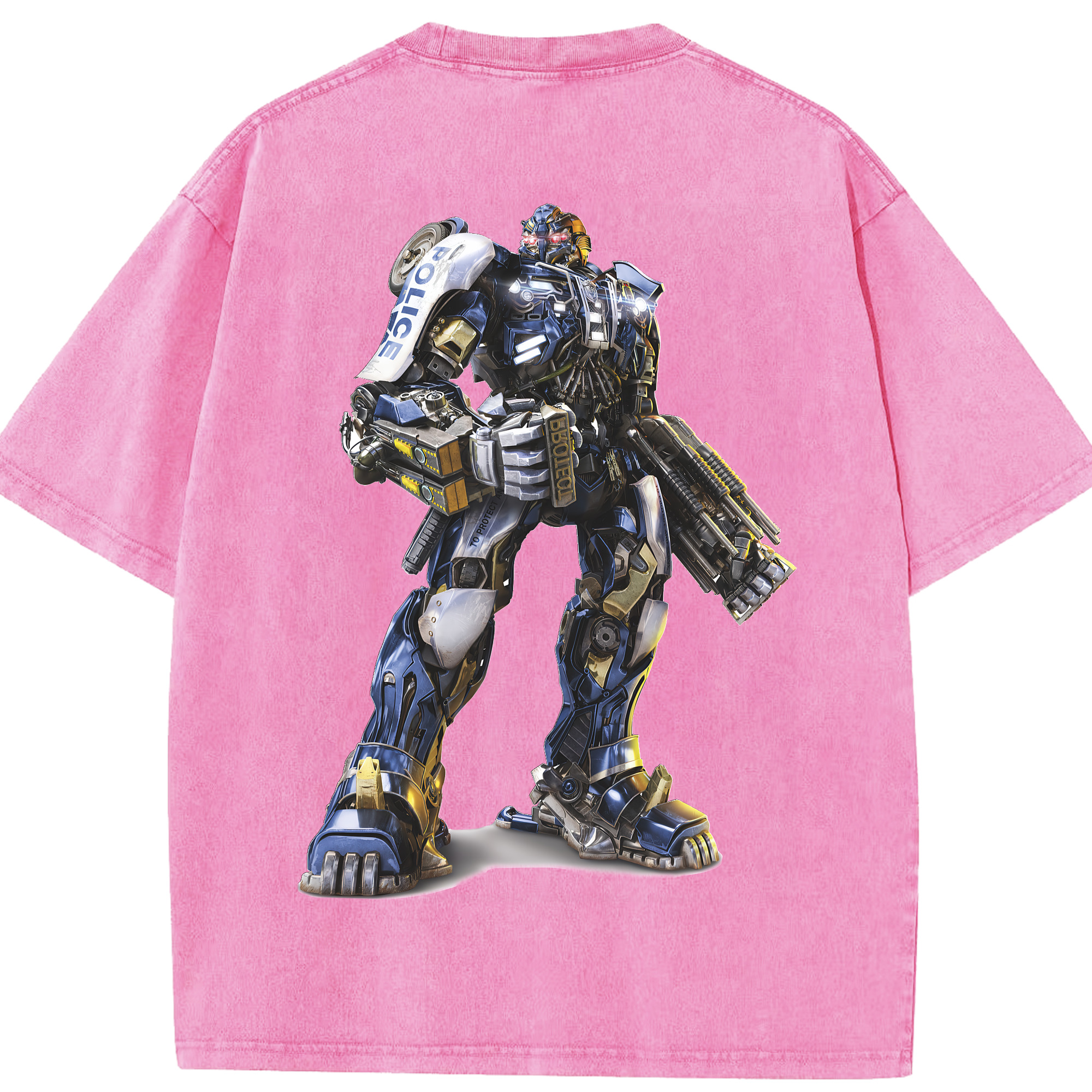 （画像用） Transformers トランスフォーマー 綿100% ヴィンテージ風 半袖Tシャツ（背面プリント）